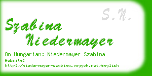 szabina niedermayer business card